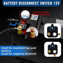 2pcs Car Battery Disconnect 12V 24V, Boat Marine Battery Cut Off Shut Off Kill Quick Disconnect Switches