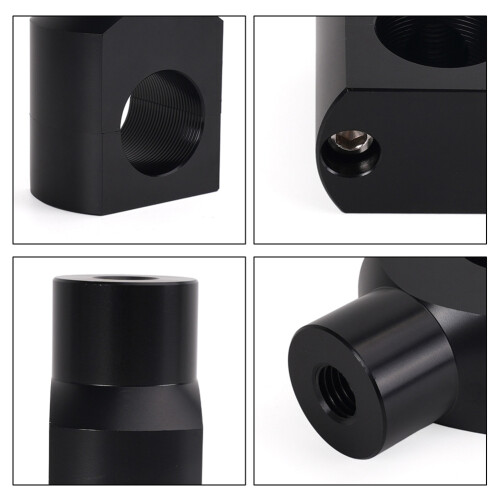 Motorcycle Black Aluminium Handle Bar Mounting Handlebar Risers Clamp 25mm for Universal 1