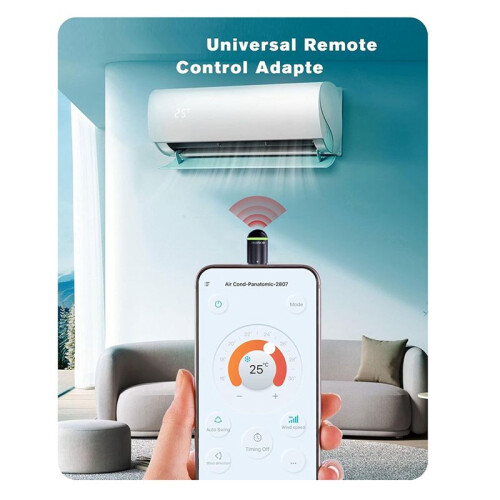 OCRUSTAR Universal Remote Control Adapter for Phone,MFi Certified  IR Blaster for TV/AC/DVD/STB Work with IOS/Android 1