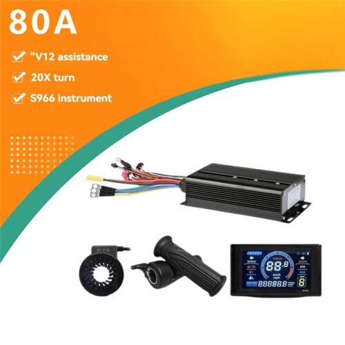 Electric Bike Three Mode Controller Set 80A 48V-72V Sine Wave Controller S966 Display Color Screen E-Bicycle Accessories 2