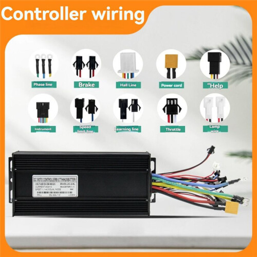 E-Bicycle Three Mode Controller Set 45A 36V 48V 52V Sine Wave Controller S966 Display Color Screen E-Bicycle Accessories 1