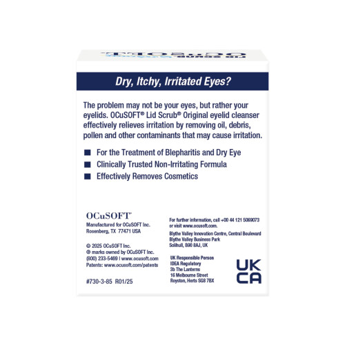 OCuSOFT Lid Scrub Original Pre-Moistened Pads 20ct Box 1