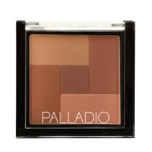 Palladio 2-in-1 Mosaik-Puder-Rouge und Bronzer, Seidig glatte Gesichtsmake-up, Fünf Farben von schimmerndem Pink bis goldenem Braun