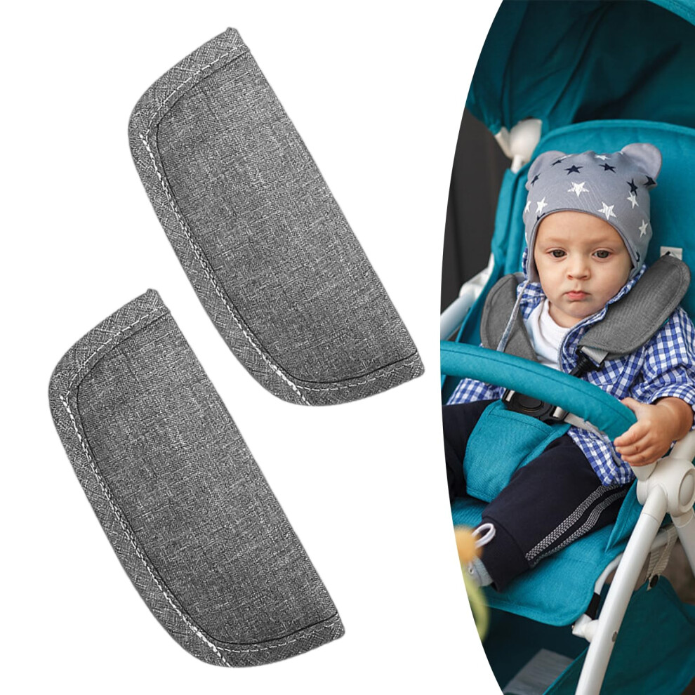 Tygfrt 1 Pair Shoulder Strap Pads, Car Seat Belt Pads, Baby Car Seat Strap Pads, Stroller Straps, Child Seat Belt Pads, Infant Pad Shoulder Gray 744848523474