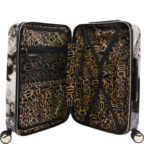 Bebe Luggage Teresa 3pc Spinner Suitcase Set, Black Marble, One Size 1
