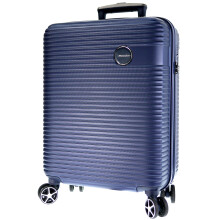 METZELDER Classic R2.0 Hard Cabin Suitcase Trendy Chic, Blue, M Moyenne Soute 69/86L - 67x43x28 4kg, Extendable Hard case with Lock
