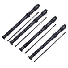 Grabadora ABS Negra, Flauta de Instrumento Musical de 8 Agujeros, Agudos, Niños, Adultos, Principiantes, Instrumento de Flauta de Nivel Básico