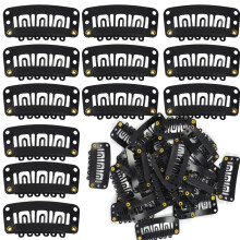30PCS Hair Extension Clips,Chunni Clips,Metal Snap Clips for Hair Extensions and Wefts, Wig Clips Snap Clips U-Shape With Soft Rubber, Wig Clips to