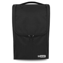 55 Sport Pro Ventilated Football Boot and Shoe Bag With Zipped Pocket - Black