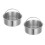 2Pcs Multi-Function Stainless Steel Steaming Bowl with Handle Silver 7
