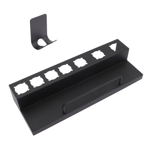 2Stk Schwarzer Haartool Organizer Wandhalter Aus Robustem 1