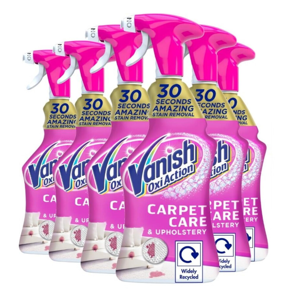 Vanish Carpet Cleaner + Upholstery Oxi Action Stain Remover Spray | Pack Of 6 Eliminates Even Strong Odours Bulk Buy Gold