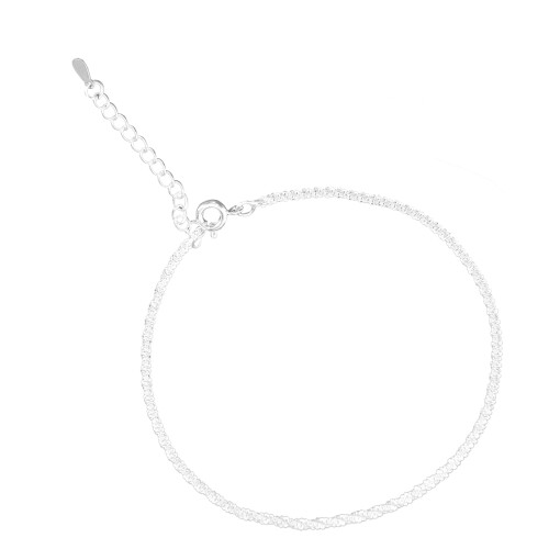 2Stk Fußkette Silber Damen Schmuck Elegant