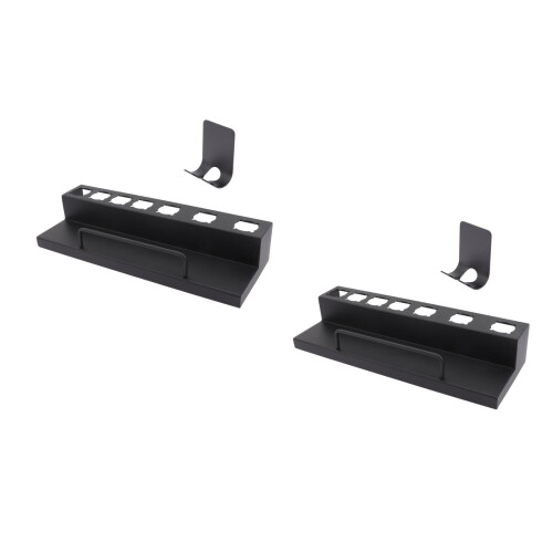 2Stk Schwarzer Haartool Organizer Wandhalter Aus Robustem 2