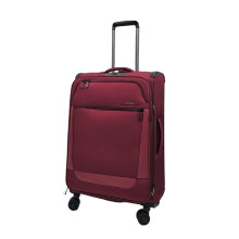 Robust Burgundy Medium Check in Suitcase 69 x 43 x 29 cm Lightweight Soft Shell Luggage
