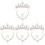 4Sets Goldfarbene Kleine Mit Ohrclips Und Halskette 4