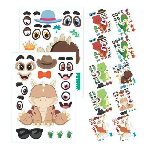 Wiederverwendbare Dinosaurier Sticker Cartoon Sticker 2