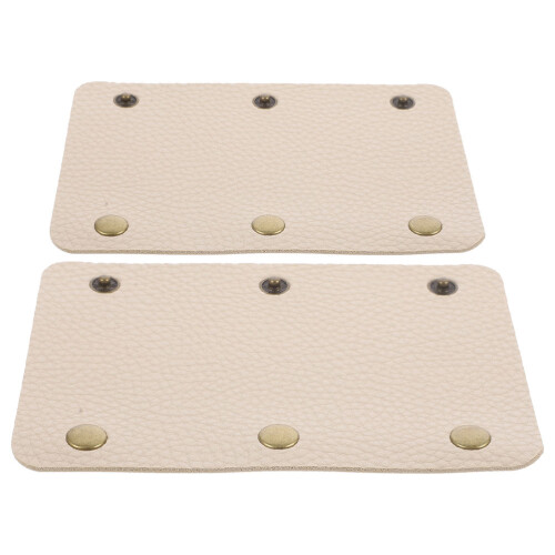8Stk Koffergriff Beige PU Leder Für Reisegepäck