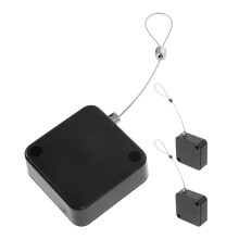 12Stk Retraktables Kabelschloss Anti-Diebstahl Stahlseil Box Schwarz