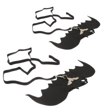 3Sets Modisches PU Haustiergeschirr Mit Fledermausmuster Und Brustgurt