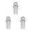 3Stk Friseur Wandhalter Haarschneider Organizer Silber 10
