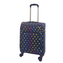 Infinity Leather Dots Cabin Suitcase 55 x 37 x 20 cm Soft Shell Luggage Travel Suitable for Easyjet, Ryanair, Jet 2 Paid Carry on
