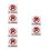 6Stk Weiß No Parking Schild Acryl Selbstklebend 10