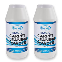 Coopers of Stortford - Pack of 2 Carpet Cleaning Powder, 600g Each - Dry Carpet Cleaner with Cotton Fresh Scent, Suitable for Stains and Odours - Use