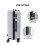 Linea Metal Suitcase Silver 22in/56cm 3