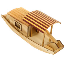 2Stk Robustes Holz Boot Ornament Für DIY Und Hausdekoration