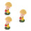 3Stk Resin Buddha Bobblehead Figuren Auto Deko Mini Statuen 8