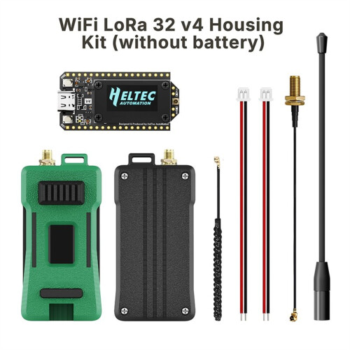 Conjunto Meshtastic Heltec V4 WiFi LoRa 32 Dev-Board ESP32-S3 SX1262 DevBoard + Case Solar Powered BLE Sem GPS 2
