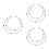 3Stk Damen Hüftgürtel Silber Metall Elegant Mit Clay 6