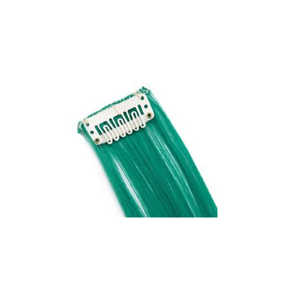 Belle G Clip-In Hair Extension Highlights Streaks (Green)