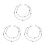 3Stk Damen Hüftgürtel Silber Metall Elegant Mit Clay 10