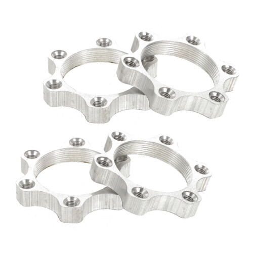 8Pièces Support Base Aluminium Argent 2