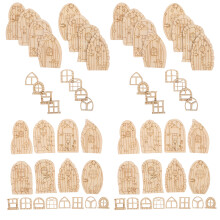 288Pièces Portes Miniatures En Bois Pour Décoration DIY