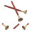2Paires Cloches Orff Percussion Enfants Confort Marron 9