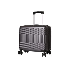 JLY Jetsetter Elite Cabin Carry on Suitcase 17-Inch ABS+PC Frosted Hard Shell, Ultra-Quiet 8 Spinner Wheels, Anti-Theft Lock, Business Travel Case,