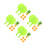 4Sets Table Tennis Self Training Set Green PP Indoor Parent-Child Kit 7
