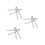 6Pièces Pince Compacte Argent Pour Remplacement Embouts Pro 8