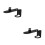 2Pièces Support Projecteur Acier Mural Plafond Réglable Noir 8