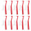10Pièces Petite Manche Rouge Interdentaire Souple Confortable 1