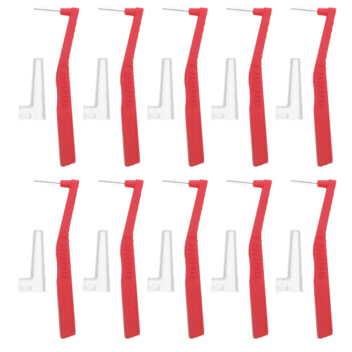 10Pièces Petite Manche Rouge Interdentaire Souple Confortable