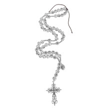 Chapelet Croix Catholique Perles Résistantes Multicolores