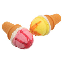 10Pièces Cônes Glace PVC Colorés Réalistes Décor Photographie Été