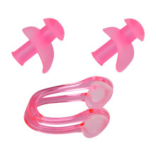 2Paquet Clips Bouchons Oreilles Silicone Rose Anti-Eau Piscine