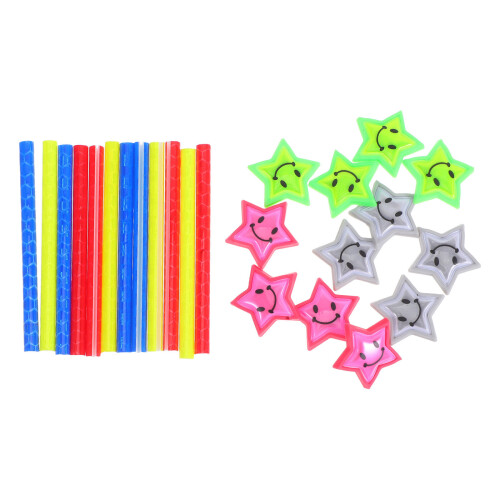 72Pièces Réflecteurs PVC Couleurs Variées Installation Rapide