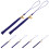 18Pcs Blue Graduation Tassel Ornaments Polyester Zinc 1