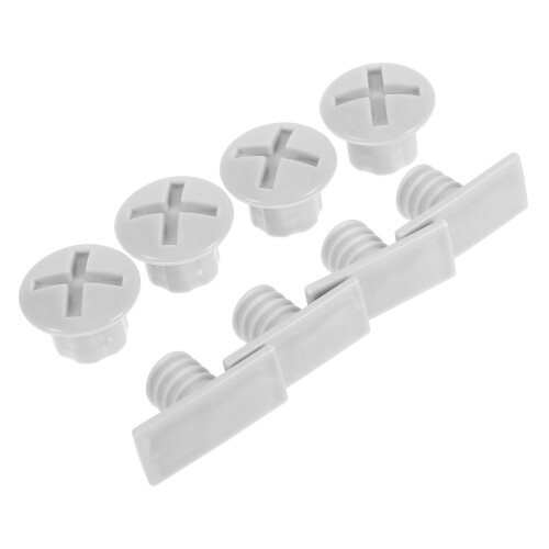 2Ensembles Caches Vis Plastique Gris Protection Durable Pour 2
